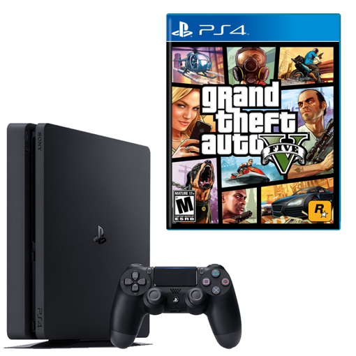 Imagen de PlayStation 4 Slim 1 TB + GTA 5