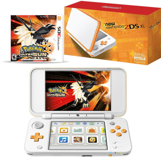 Imagen de New Nintendo 2DS XL Naranja + Pokemon Ultra Sun