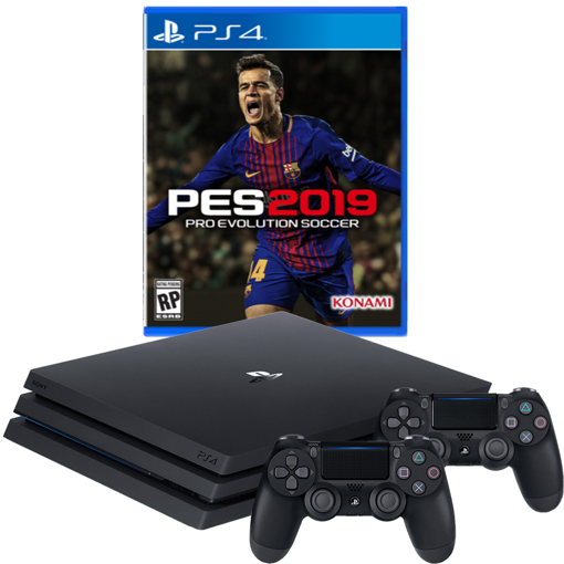 Imagen de PlayStation 4 Pro 1TB + PES 19 + 2 Joysticks
