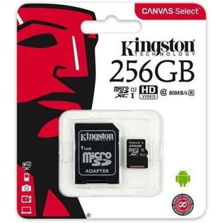 Imagen de Micro SD Kingston 256GB Clase 10 CANVAS Select