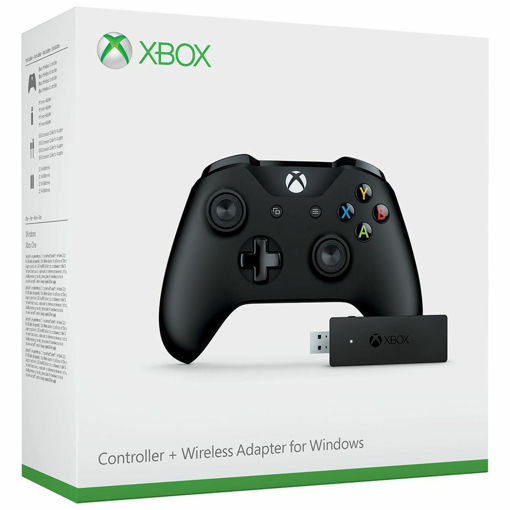 Imagen de Joystick Xbox One Inalambrico Negro + Adaptador Bluetooth