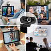 Imagen de Camara Web Webcam USB Argom Full HD 1080p Microfono CAM40