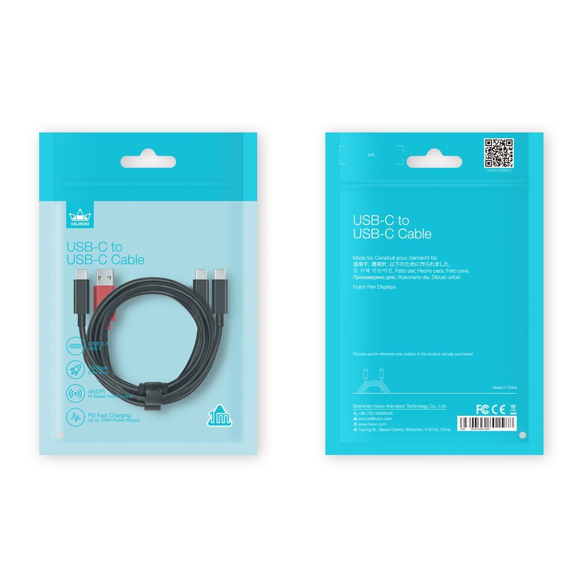 Cable Huion USBC a USBC Full Featured Macrotec