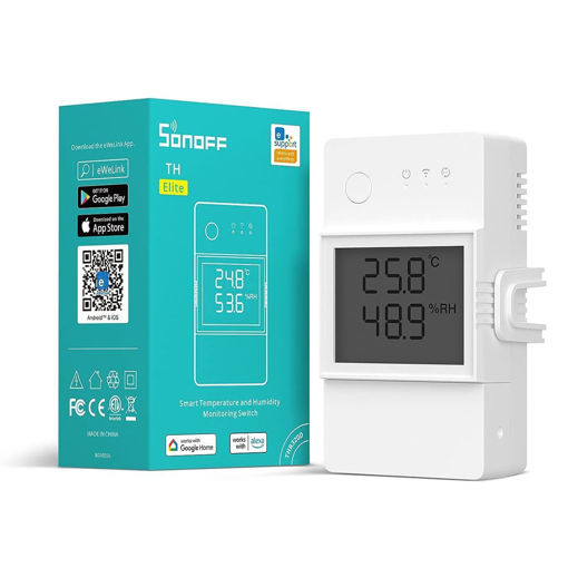 Imagen de Sonoff TH Elite THR316D 16A Interruptor Temperatura y Humedad