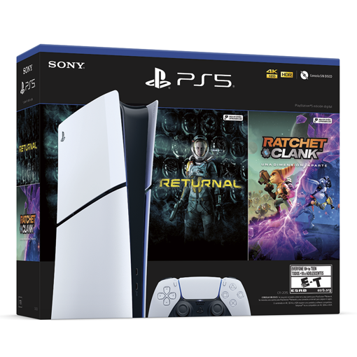 Imagen de Consola PS5 PlayStation 5 Digital Sony Slim - Incluye 2 juegos (Returnal + Ratchet & Clank)