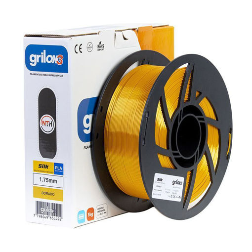 Imagen de PREVENTA Filamento Pla Silk Seda Grilon3 Dorado 1kg 1.75mm