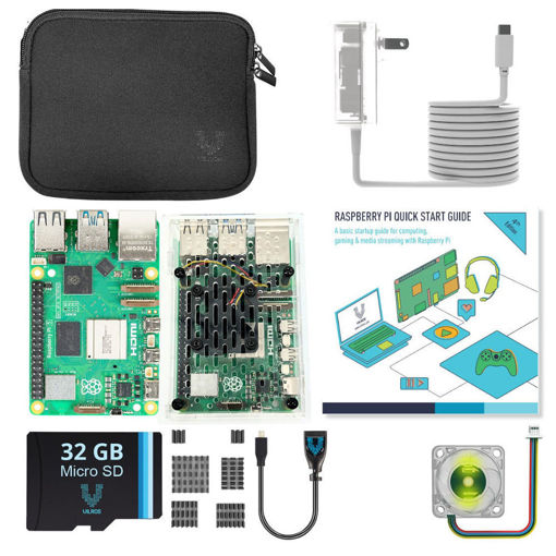 Imagen de Raspberry Pi 5 8GB Starter Kit Fan y Case Acrílico