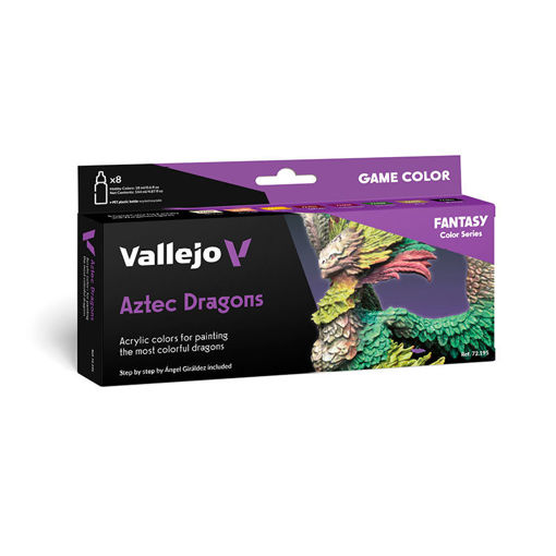 Imagen de Vallejo Pinturas Fantasy Set Aztec Dragons (8 x 18 ml)