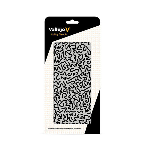 Imagen de Vallejo Stencils Camo Alemán Culebrillas WWII 125 x 125 mm