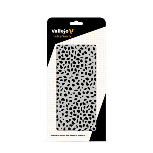 Imagen de Vallejo Stencils Camuflaje Alemán Moteado WWII 125 x 125 mm