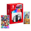 Imagen de Nintendo Switch Oled Blanca + Mario Kart 8 Deluxe + Vidrio Templado