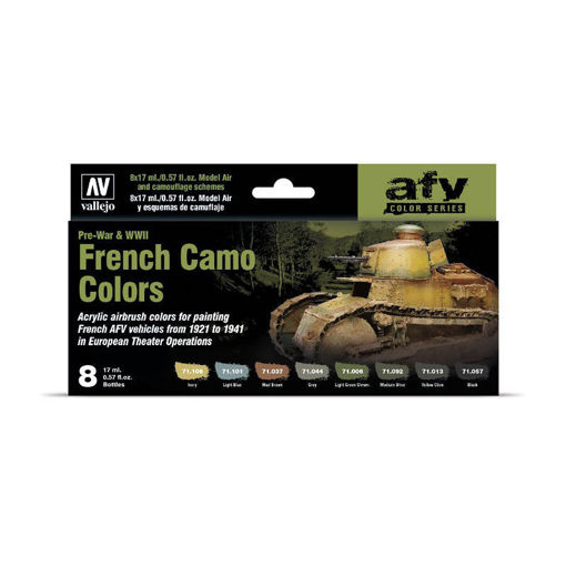 Imagen de Vallejo AFV Set French Camo Pre-War & WWII 8un