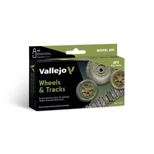 Imagen de Vallejo Pinturas AFV Set Wheels & Tracks (6 x 18 ml)