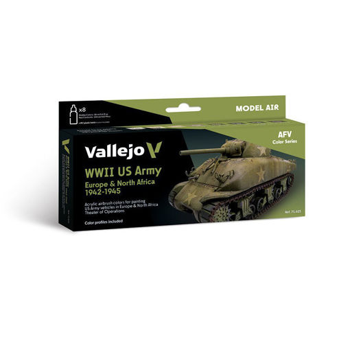 Imagen de Vallejo AFV Set WWII US Army Europe & North Africa 42-45 8un