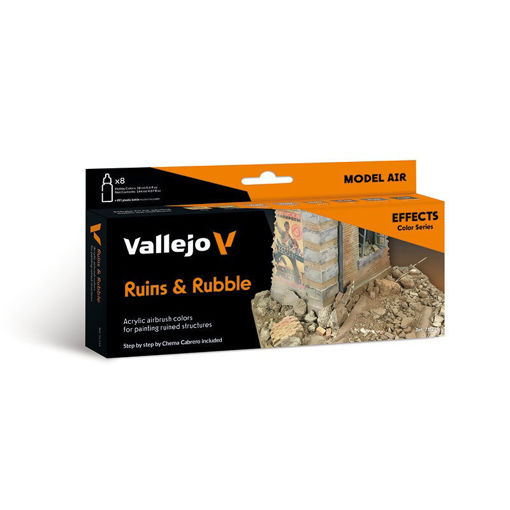 Imagen de Vallejo Pinturas Effects Set Ruins & Rubble (8 x 18 ml)