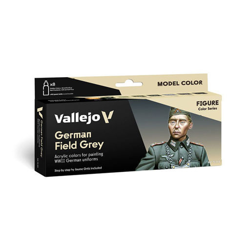 Imagen de Vallejo Pinturas Figure Set German Field Grey (8 x 18 ml)