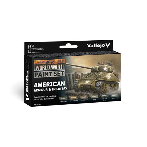 Imagen de Vallejo Wargames Set American Armour & Infantry (6x18ml)