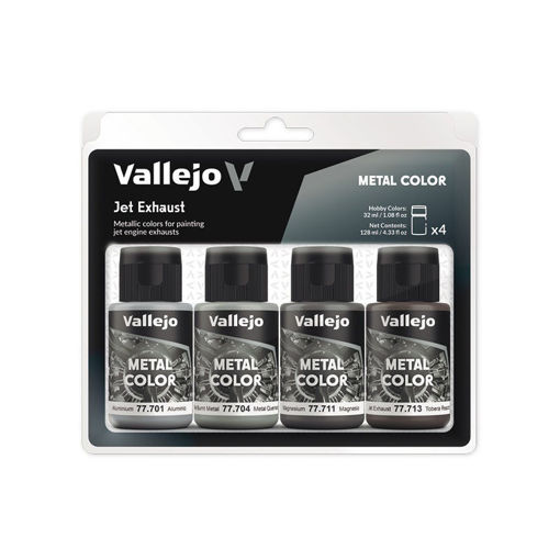 Imagen de Vallejo Pinturas Metal Color Set Jet Exhaust (4 x 32 ml)
