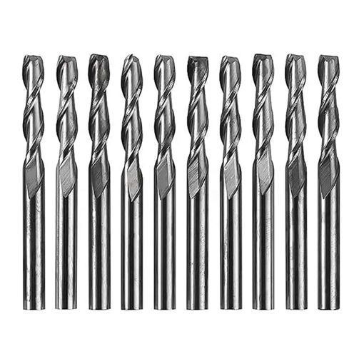 Imagen de Fresa espiral de doble filo – 3,175 mm, 10 piezas