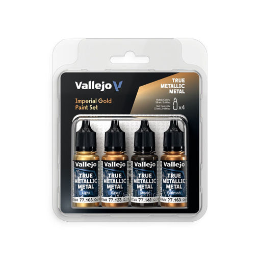 Imagen de Vallejo True Metallic Metal Set Oro imperial (4 x 18ml)
