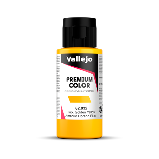 Imagen de Vallejo Pintura Premium Color Amarillo Dorado Fluo 60 ml.