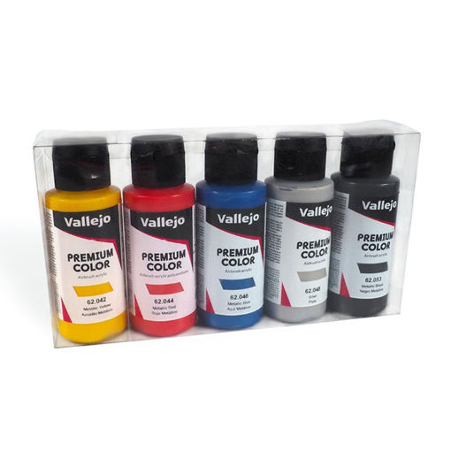 Imagen de Vallejo Premium Color Set Metalizados (5 x 60ml)