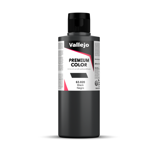 Imagen de Vallejo Pintura Premium Color Negro 200 ml.