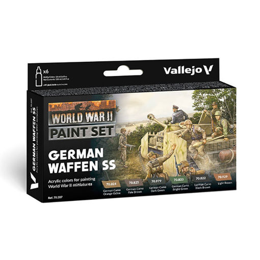 Imagen de Vallejo Model Color WWII German Waffen SS Set (6 x 18 ml.)