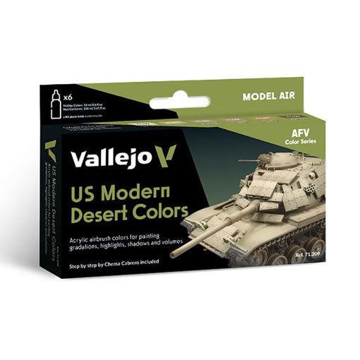 Imagen de Vallejo Model Air US Modern Desert Colors Set (6 x 18 ml.)