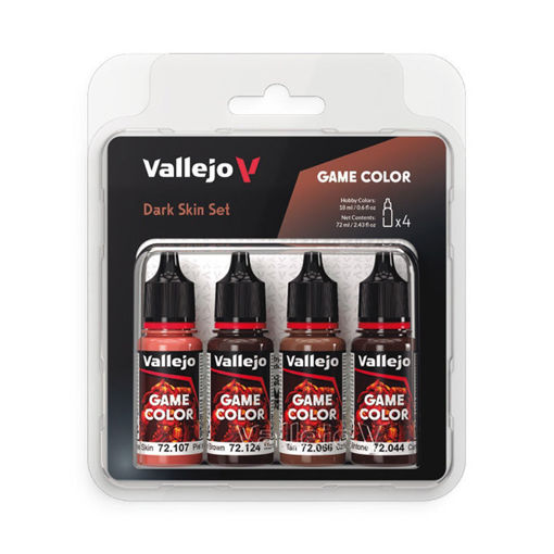Imagen de Vallejo Pinturas Game Color Piel Oscura Set (4 x 18 ml.)