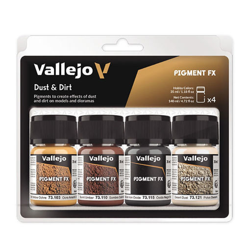 Imagen de Vallejo Pigments FX Polvo y Suciedad Set (4 x 35 ml.)