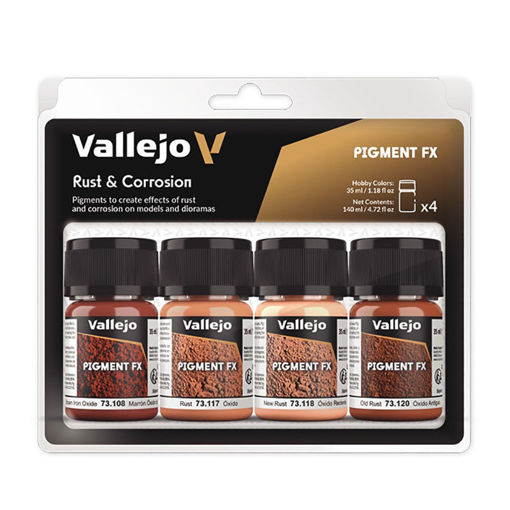 Imagen de Vallejo Pigments FX Oxido y Corrosión Set (4 x 35 ml.)