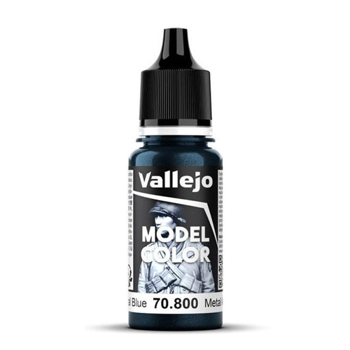 Imagen de Vallejo Pintura Model Color Metal Azul 18 ml.